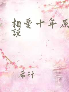 相爱十年原著小说
