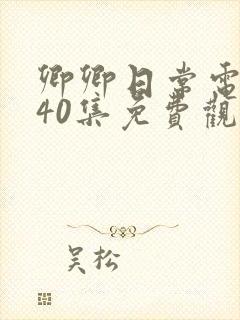 卿卿日常电视剧40集免费观看