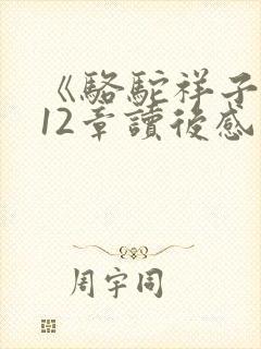 《骆驼祥子》第12章读后感