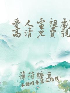 爱人电视剧在线高清免费观看全集