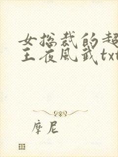 女总裁的超级兵王夜风武txt