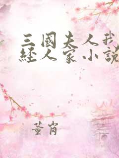 三国夫人我乃正经人家小说