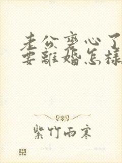 老公变心了坚决要离婚怎样挽回