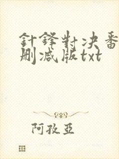 针锋对决番外未删减版txt