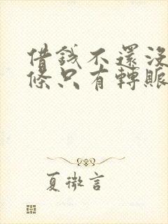 借钱不还没有欠条只有转账记录怎么办