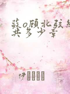 苏o顾北弦结局共多少章