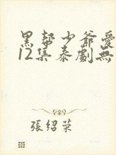 黑帮少爷爱上我12集泰剧无删减版