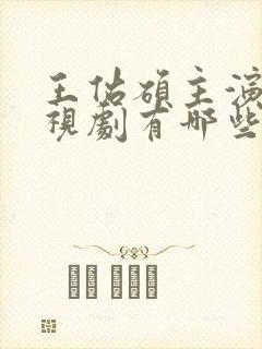 王佑硕主演的电视剧有哪些