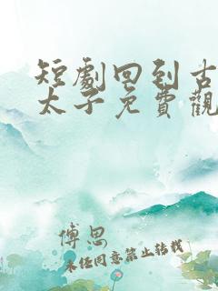 短剧回到古代当太子免费观看全集