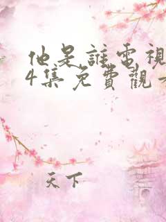 他是谁电视剧24集免费观看全集