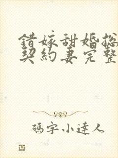 错嫁甜婚总裁的契约妻完整版