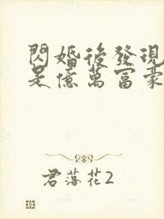 闪婚后发现老公是亿万富豪桃灼灼