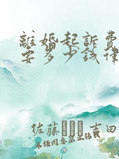 离婚起诉费一般要多少钱律师费用