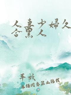 人妻少妇久久综合黑人