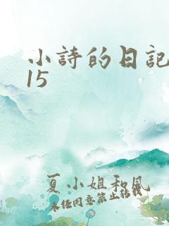 小诗的日记1一15