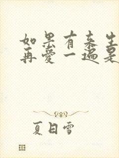 如果有来生让我再爱一遍是什么歌