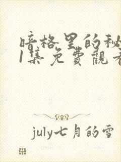 暗格里的秘密21集免费观看