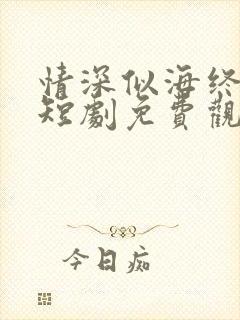 情深似海终成空短剧免费观看大结局