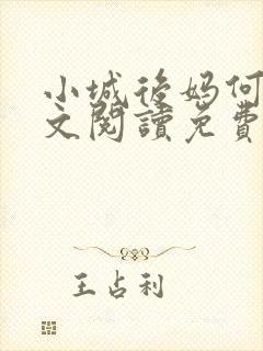 小城后妈何姨全文阅读免费阅读