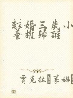 离婚三岁小孩抚养权归谁