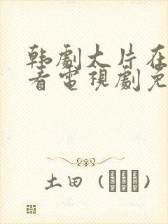 韩剧大片在线观看电视剧免费高清