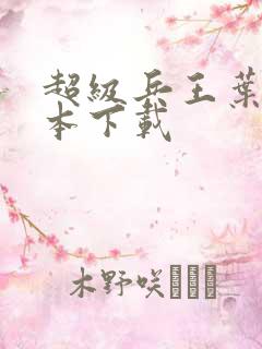 超级兵王叶谦完本下载