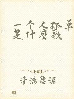 一个人孤单歌词是什么歌