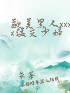 欧美黑人xxxx猛交少妇