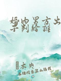 婚内男方出轨孩子判给谁