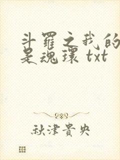 斗罗之我的武魂是魂环 txt