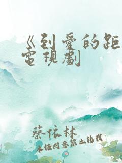 《到爱的距离》电视剧