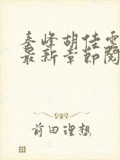 秦峰胡佳云正版最新章节阅读免费