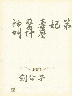 神医毒妃第二部叫什么