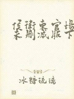 侯卫东官场笔记未删减版下载