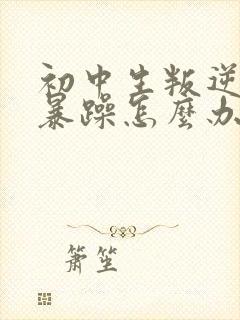 初中生叛逆厌学暴躁怎么办