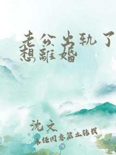 老公出轨了咋办想离婚