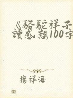 《骆驼祥子》阅读感想100字