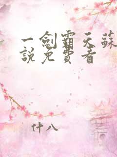 一剑霸天苏信小说免费看