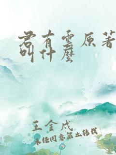 君有云原著小说叫什么