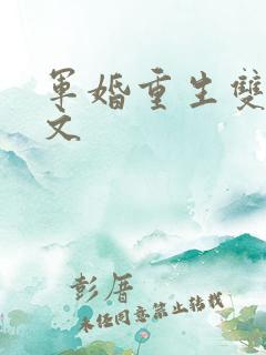 军婚重生双强宠文