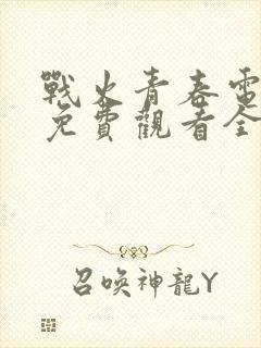 战火青春电视剧免费观看全集