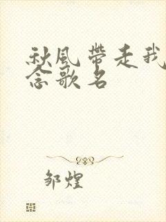 秋风带走我的思念歌名