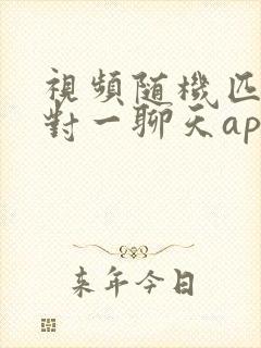 视频随机匹配一对一聊天app