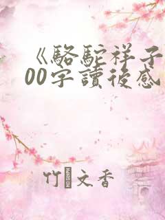 《骆驼祥子》100字读后感