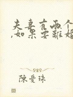 夫妻有两个孩子,如果要离婚应该怎么判