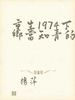 重生1974下乡当知青的小说