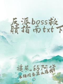 反派boss救赎指南txt下载
