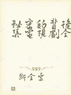 秘密的背后48集电视剧全部免费观看