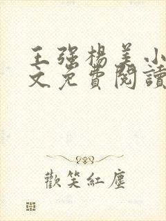 王强杨美小说全文免费阅读最新章节