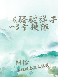 《骆驼祥子》1~3章梗概